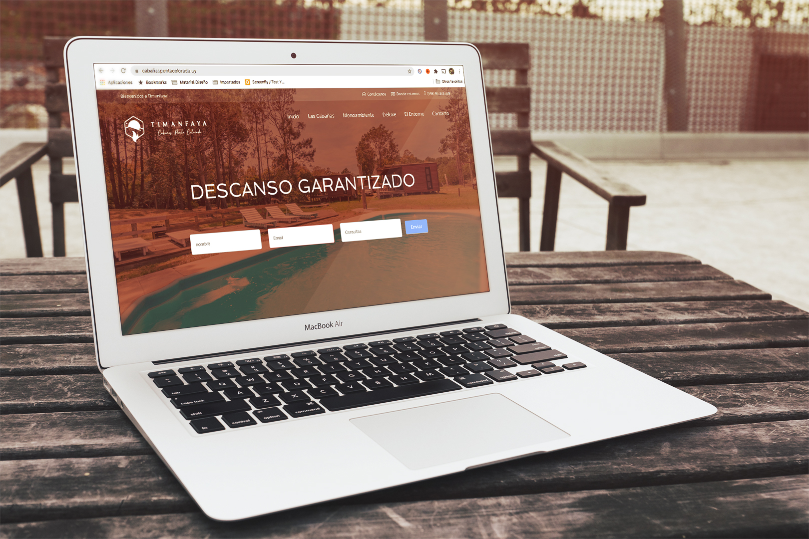 Sitio Web para Cabañas Timanfaya en Punta Colorada
